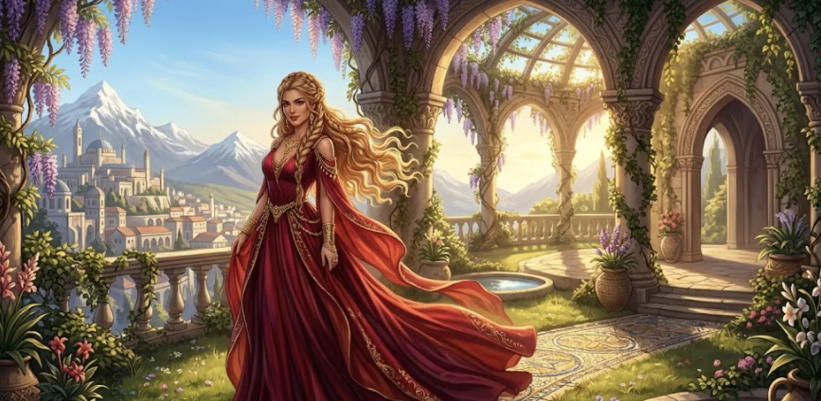 Portrait of Morrigan, the Phantom Queen of the Night Court.